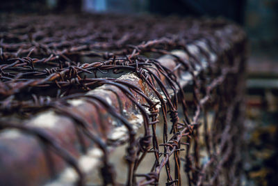 Close-up of fishing net