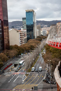 Buildings in city against sky