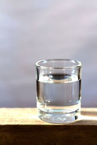 Close-up of water on table