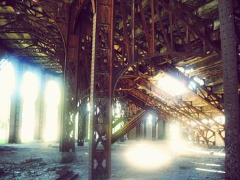 View of illuminated tunnel