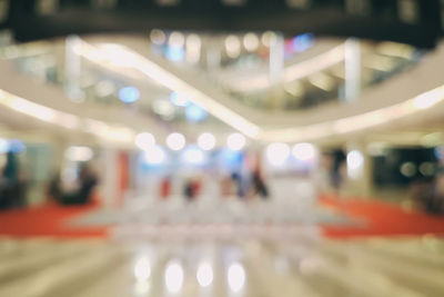 Defocused image of illuminated lights at airport