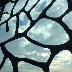 Low angle view of branches against sky