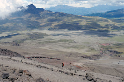 High angle view of landscape against sky