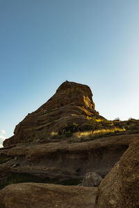 Scenic view of mountains against clear sky