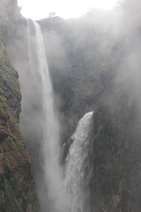 Scenic view of waterfall