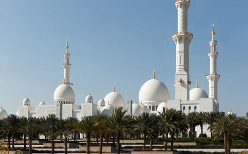 View of mosque against clear sky