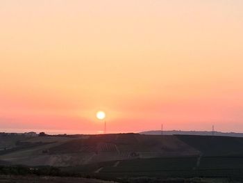 Scenic view of landscape during sunset