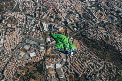 High angle view of cityscape