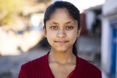 Portrait of young woman