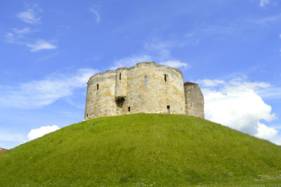 The historical york castle in the city of york commonly referred to as clifford's tower