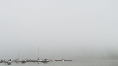 View of boats in water