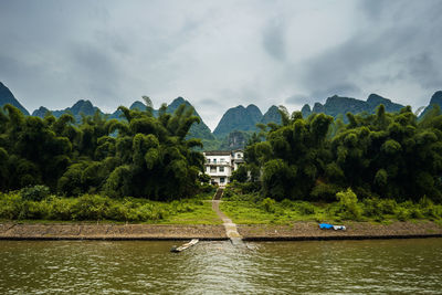 Scenic view of river against sky