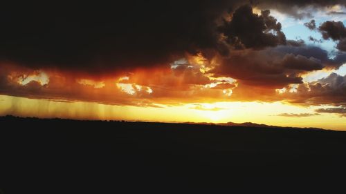 Sunset over landscape