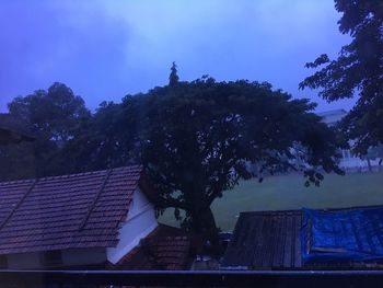 Low angle view of house against sky