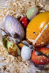 High angle view of fruits