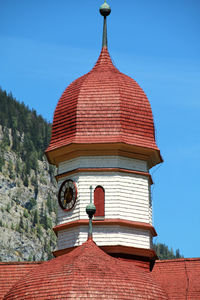 Low angle view of temple against sky