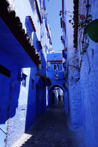 Corridor along buildings