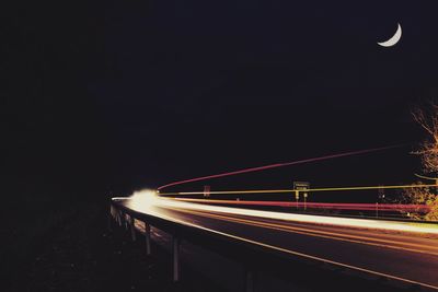 Light trails at night