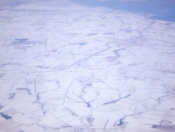 Full frame shot of snow on field