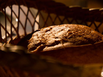 Close-up of bread on table