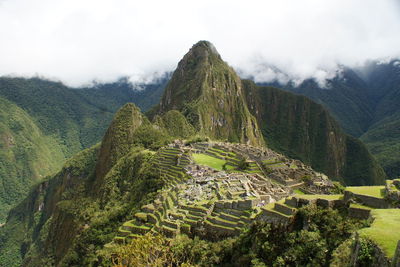 Scenic view of machu picchu