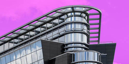 Low angle view of modern building against sky