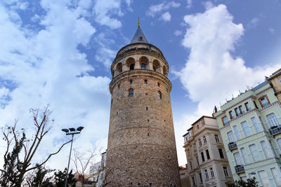 Low angle view of historic building against sky