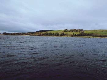 Scenic view of cloudy sky over sea