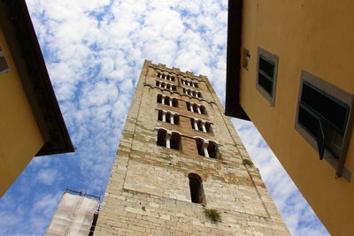 Low angle view of buildings against sky