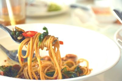 Close-up of food in plate