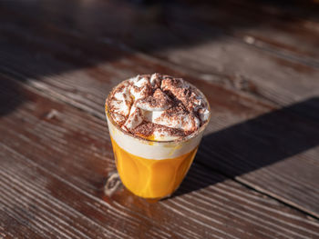 Close-up of drink on table