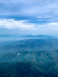 Aerial view of landscape against sky