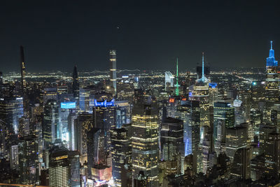 The new york city skyline at night is a breathtaking sight.