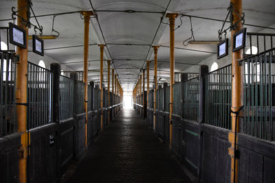 Empty corridor of building