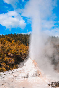 Scenic view of waterfall