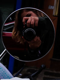 Close-up of camera