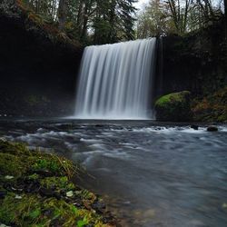 Scenic view of waterfall