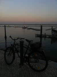 Boats moored in sea