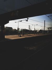 Railroad tracks against sky