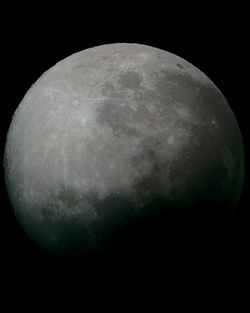 Low angle view of moon in sky