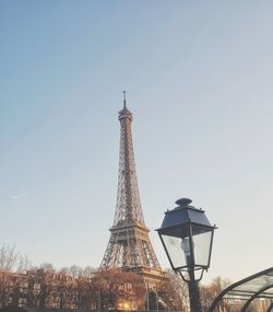 Low angle view of tower against sky