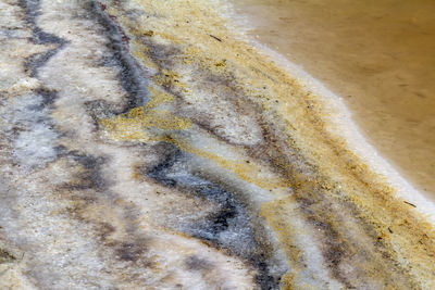 Full frame shot of water on sand