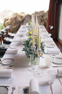 Close-up of vase on table