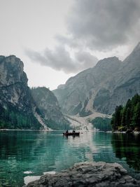 Scenic view of lake against mountains