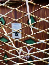 Full frame shot of rusty fence
