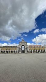View of historic building against cloudy sky