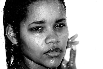 Close-up portrait of young woman