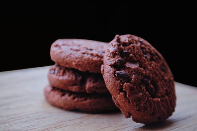 Close-up of cookies on table