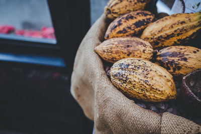 Close-up of bread in store