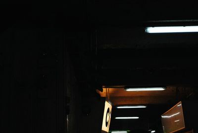 Illuminated subway station